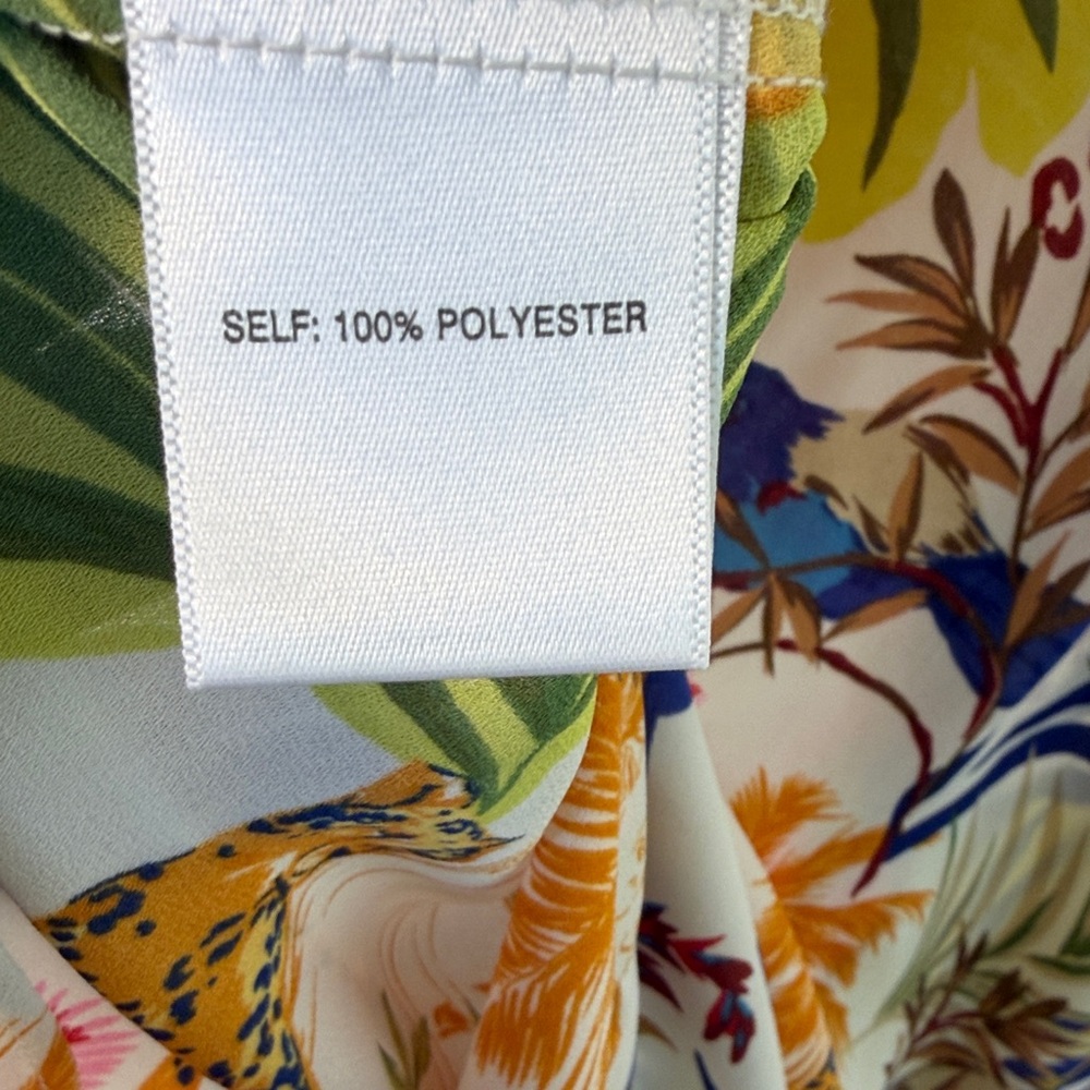 Rose + Olive Tropical Print Sleeveless Top/blouse  Size L - Picture 5 of 8